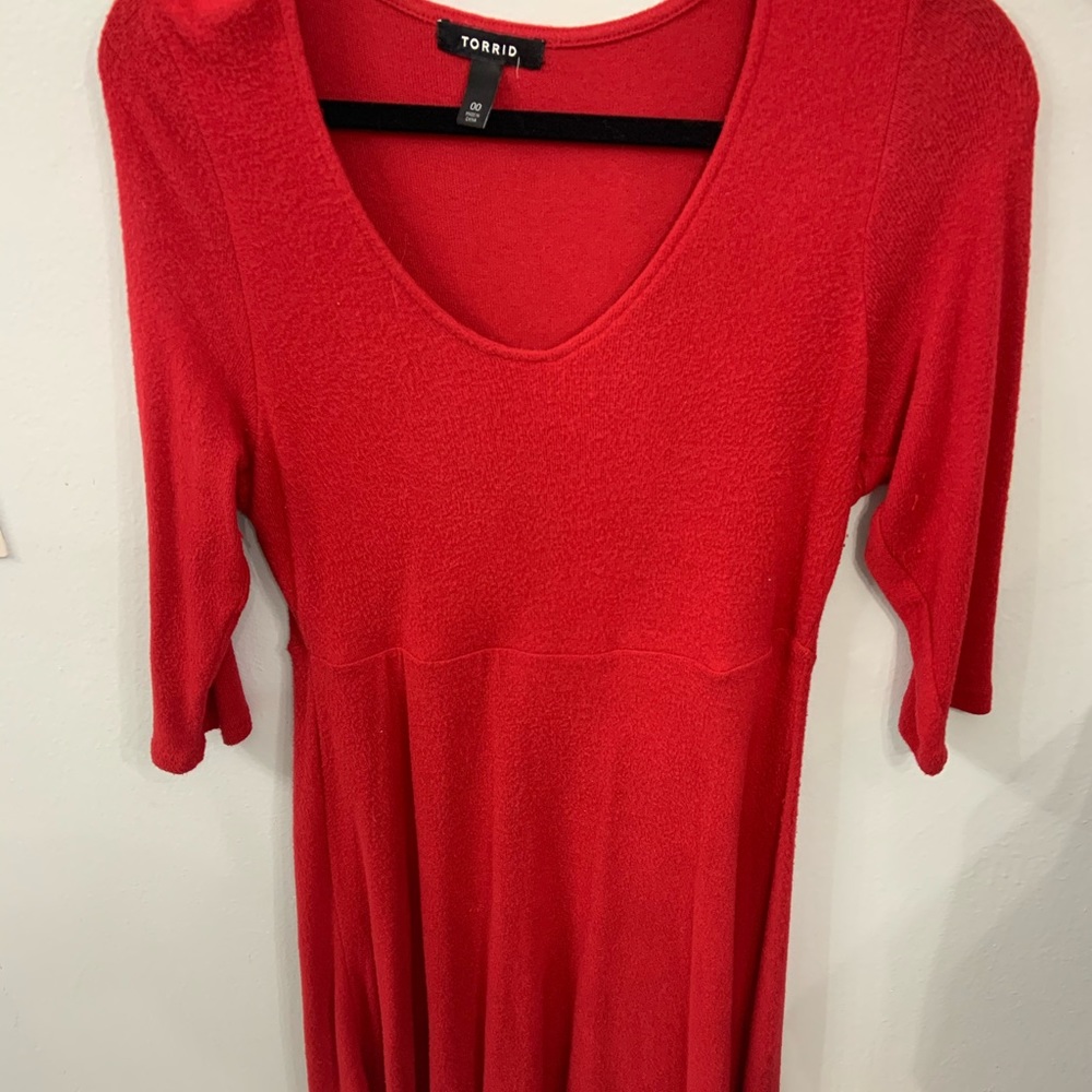 Torrid Sz 00 Soft Red Dress